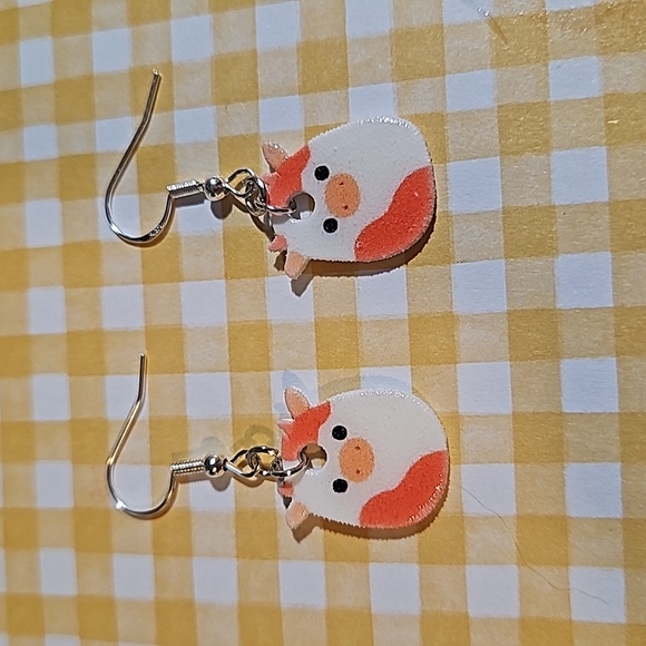 Jenny The Cow Squishmallow Earrings - Picture 4 of 4